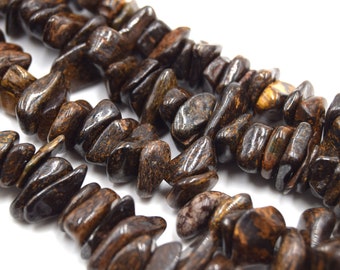 Brown bronzite chip beads - batch of 50/100 units