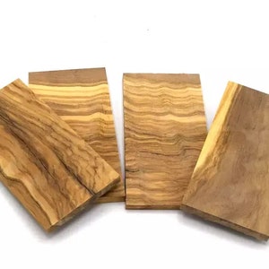 x10 Olive wood plates for decoration and engraving 5.5 x 11.5 cm - / Olive wood plates for decoration