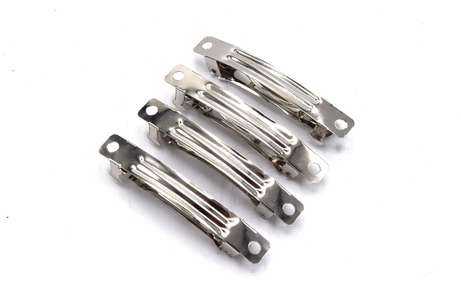 Pince à Cheveux Métal Argent – Cristaux Boréalis – Brillant – Modèle 734 – Occasion