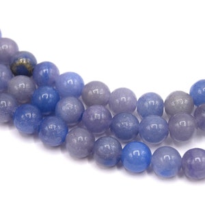 6 mm ronde kralen van blauwe aventurijn - 20/40 stuks