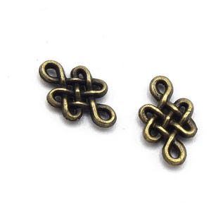 50 Conectores de nodo de bronce 11x6mm C14 imagen 2