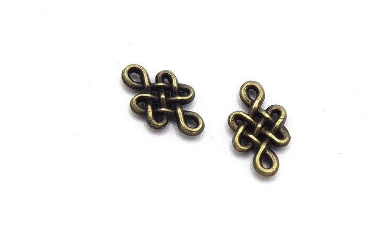 50 Conectores de nodo de bronce 11x6mm C14 imagen 2