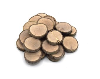 50 Rondelles de bois d'olivier pour décoration en bois Ø20~40mm - , non vernis /wooden washers organic olive