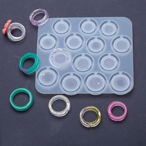 Flat Ring Silicone Mold-cute Flat Ring Resin Mold-diy Dried 