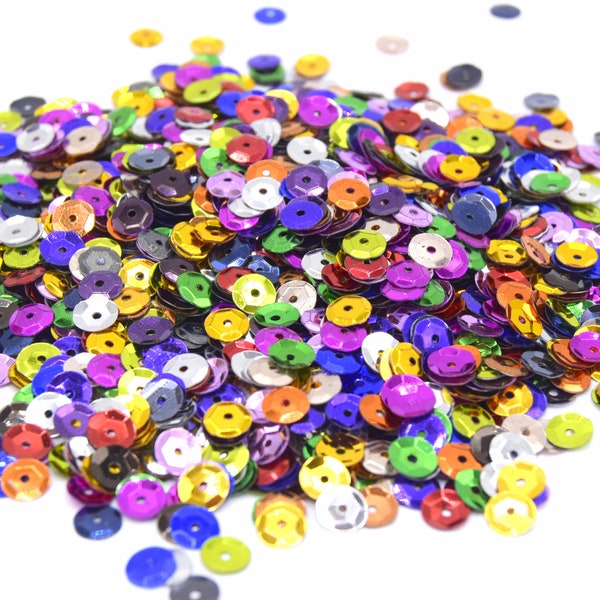 x 1000 Paillettes sequins mixte brillante 6mm