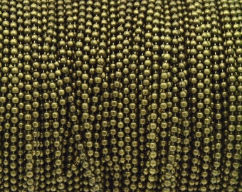 Chaînes à billes en laiton couleur bronze chaine boules 1.2mm  -  Par lot 4/6/8 mètres