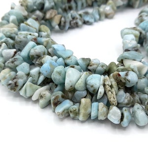 Natura Larimar chip gem beads lot of 20/50/100 beads