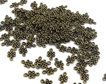 50 Bronze node connectors 11x6mm C14