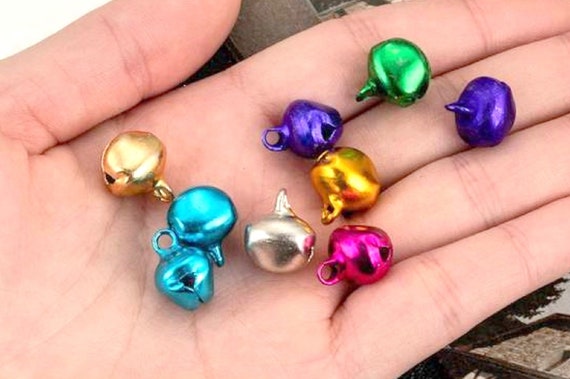 6mm~20mm Brass Metal Colorful Jingle Tinkle Bells Pendants Beads For  Christmas
