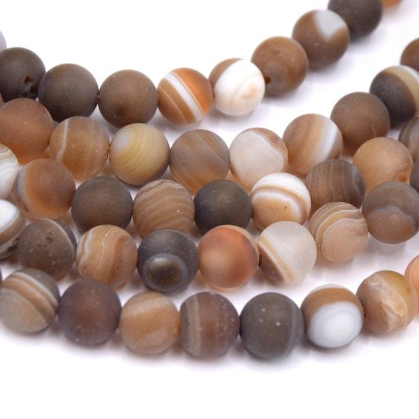 Pearls agate 8mm /6mm coconutbrown round / Pearls agate 8mm/6mm coconutbrown round per lot of 10/20 beads