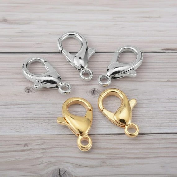 50 Gold/silver Metal Crab Claw Clasps 12x6mm, Jewelry Making - Etsy