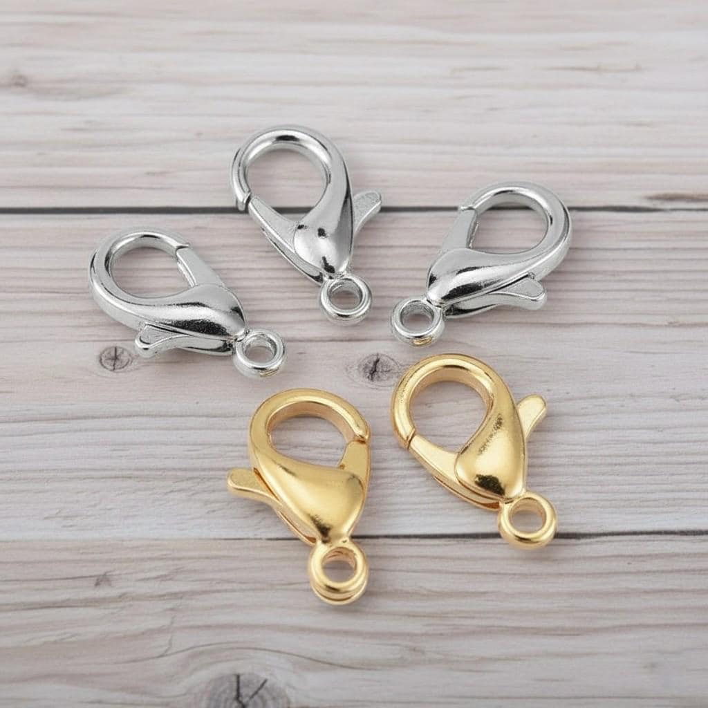 50 Gold/silver Metal Crab Claw Clasps 12x6mm, Jewelry Making - Etsy