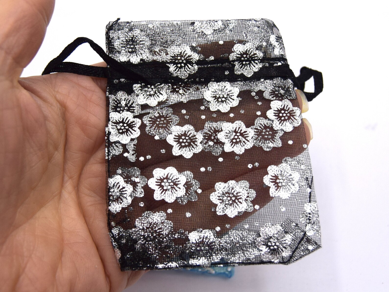 Leylve 100 Pièces Sachets Organza 7x9cm Blanc - Sacs Cadeaux Élégants Avec Cordon Satin Pour Mariage, Bijoux, Lavande Et Fêtes