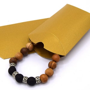 x5 pochettes cadeaux doré/noir/argent, emballage cadeau, boite carton pour bijoux et petits objets image 5