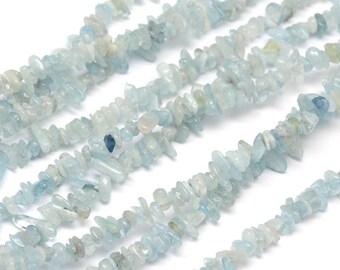 1 Strand Natural Aquamarine Stone Beads DIY Jewelry Making Craft Supplies