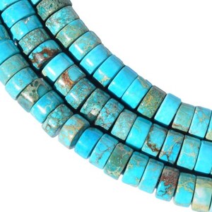 40 Imperial Jasper Heishi Beads 6x3mm green, turquoise, gray green color Blue