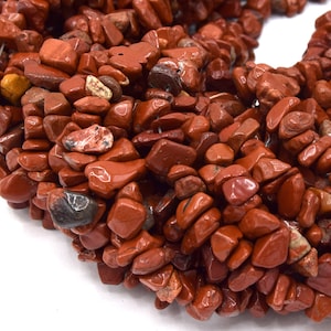 Chips red jasper beads - lot of 50/100 units