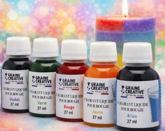 Vloeibare kaarsverf – 27 ml – Diverse kleuren – Kaarsen maken – Graine Créative France