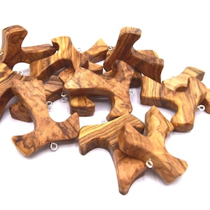 x1 Handcrafted olive wood Tau cross -