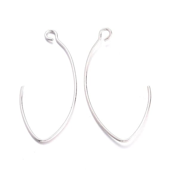 Supports de boucles d'oreilles en laiton composants fils - Fabrication bijoux DIY - Lot 12/24 unités