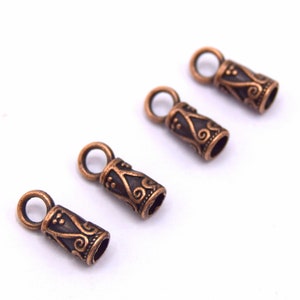 Embout pour cordon creux 6.5 mm argenté x1 - Perles & Co