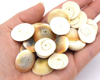 TIANYI-TOAOB - Lot De 200 Perles De Coquillage Naturel Avec Trou à