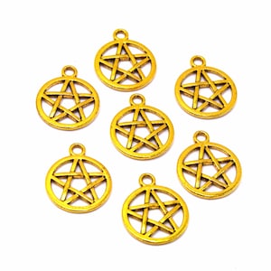 Antique Gold Witch Star Pentagram Lot - Lot of 10/20/50 units -