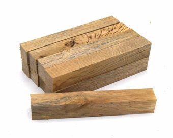 x5 French Cork Oak Wood Squares, Wooden Billet, Pen Square, French Wood.