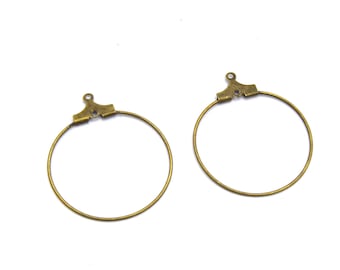 X20 Créoles anneaux à suspendre Ø26 -  mm bronze