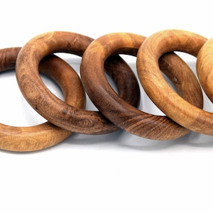 Anneau en bois d/'olivier naturel artisanal fait main diam ~50mm