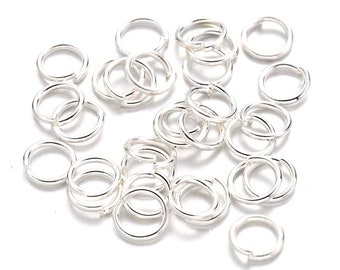 Anillos de unión de plata de 6 mm/5 mm/4 mm/3 mm de grosor. 0.7