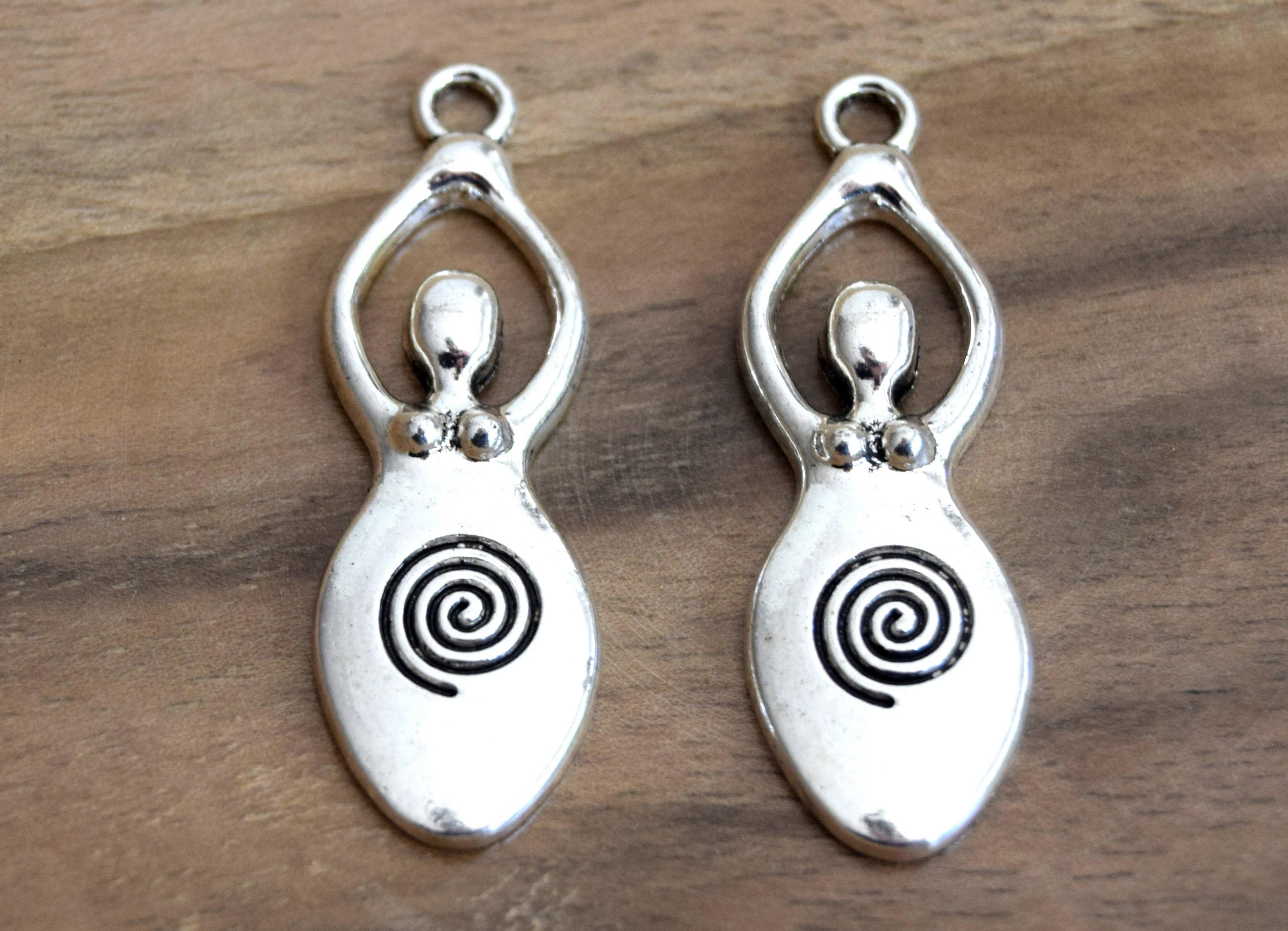 Metalen hangers vrouw godin van de vruchtbaarheid spiraal zilver, veel van  4/8/12/16/20 eenheden B71 - Etsy België, image size:3000x2169