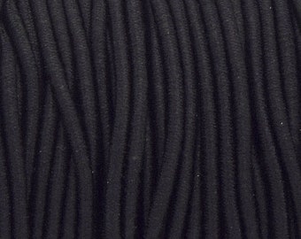 x10 mètres de cordon élastique rond noir 2mm  CO11
