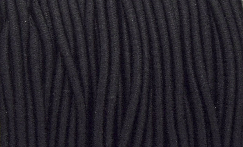 x 10 metres of round elastic cord 2mm black C11