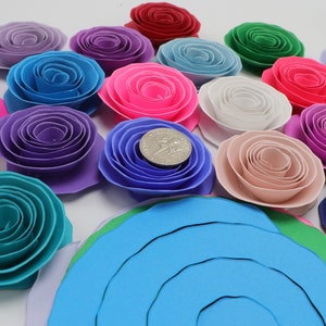Precut Paper Flower Spirals: 1.5" DIY Craft Kit, 40 Colors