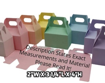 Pastel Rainbow Gable Box – Party Favor Treat Box (Unassembled)