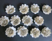 s Book page roses, set 12 paper flowers, Recycled Classic Novel, 1.5 quot blooms, Rustic wedding decorations, Fun library decor, librarian gift