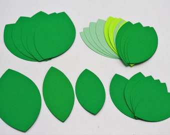 Leaf Die Cut Shapes, You Choose Colors, 2-3.5 Inch, Variety of Sizes, Floral Arranging, Paper Flower Making, Leaf Tags