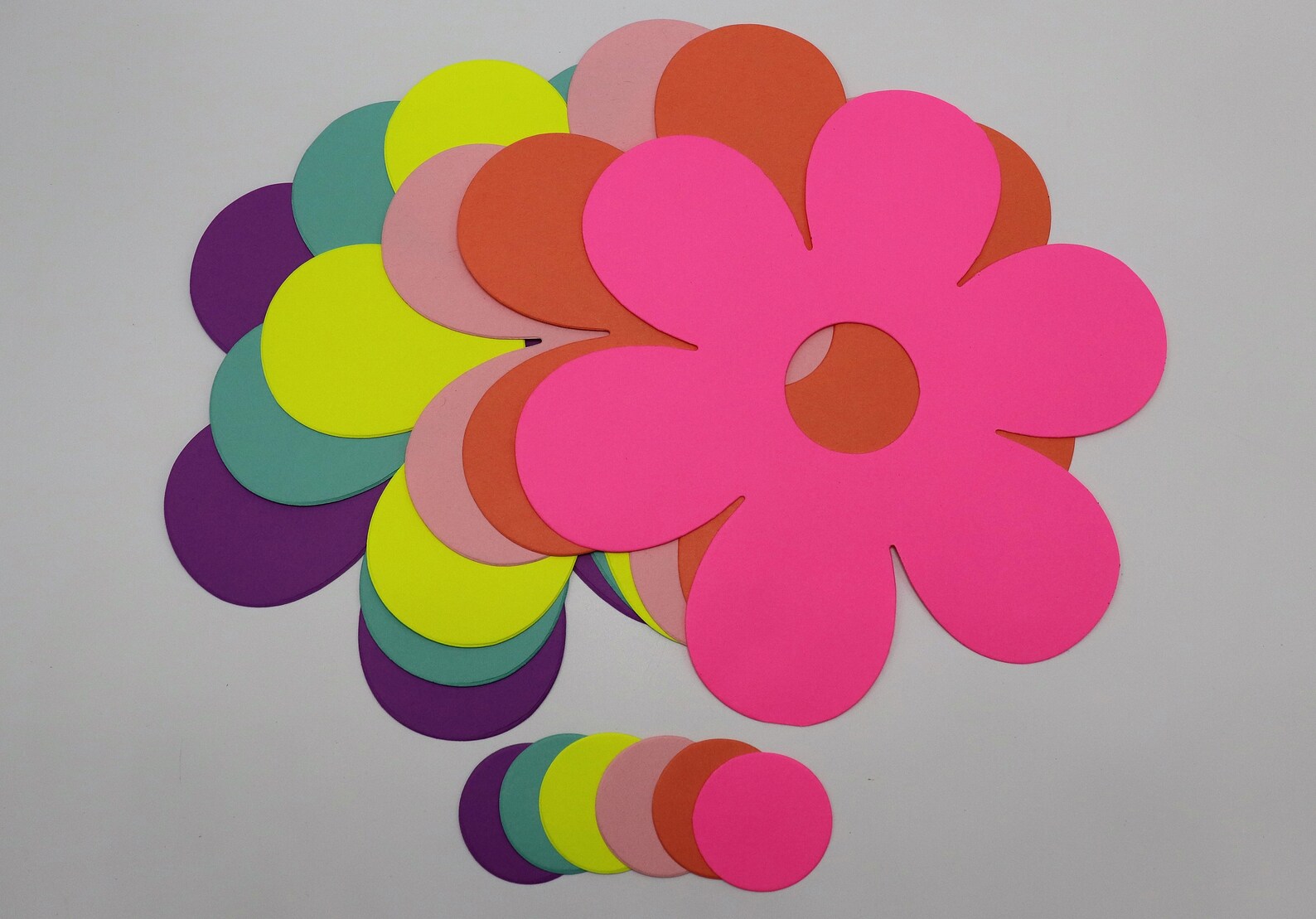Giant Paper Flower Die Cut Outs Do It Yourself Big Cardstock Etsy