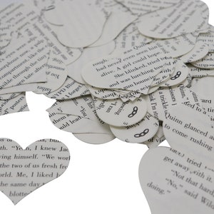 Página de livro Coração Confete, Romance clássico reciclado, Decorações para festas, Tema literário, Mesa de casamento Scatter - Vários tipos de livros para escolher