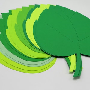 Gestanste vormen van groot blad, alle kleuren, 11 inch, bloemschikken, gigantisch behangpapier bloemen maken, 3D-dimensie