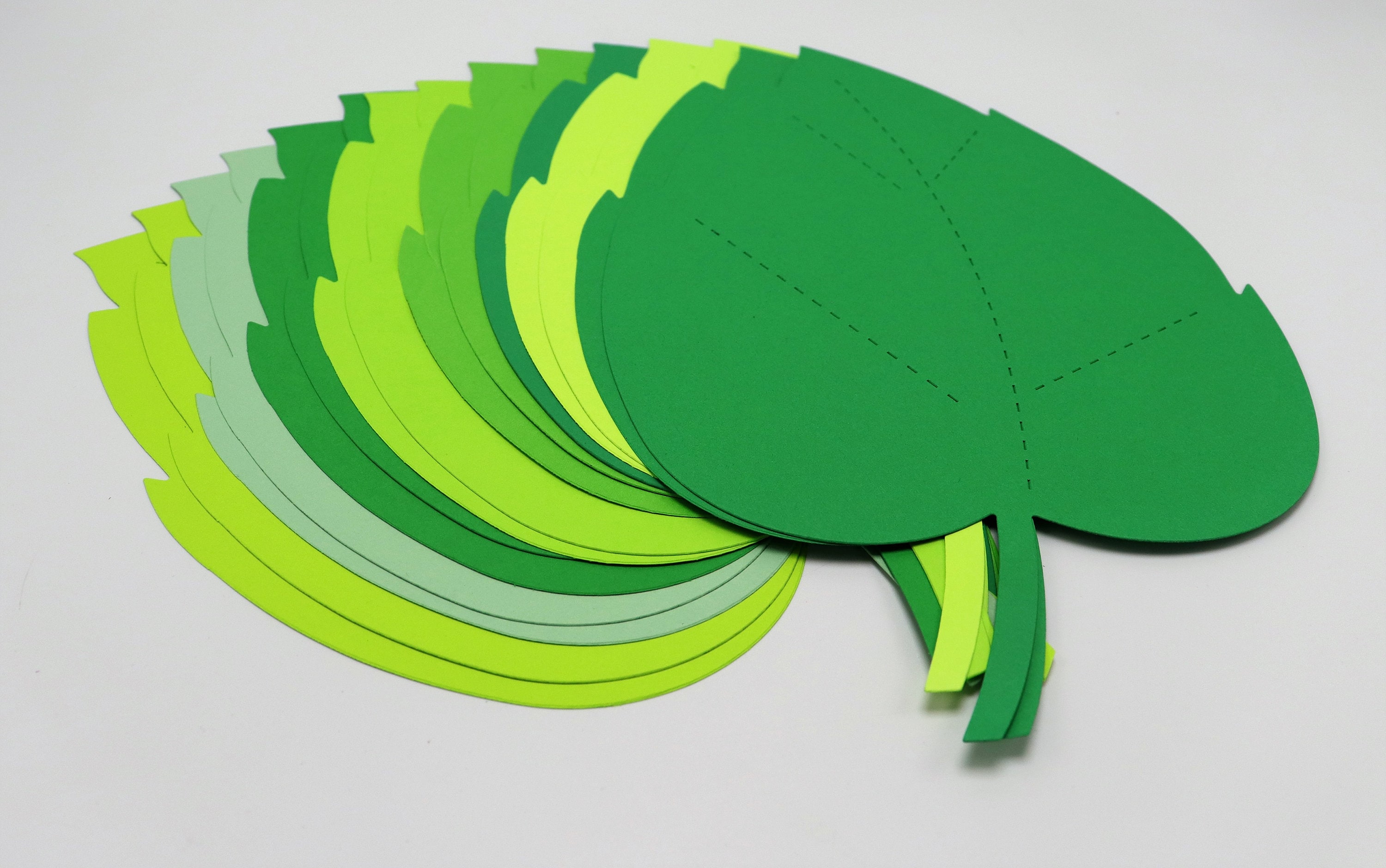 Large Leaf Die Cut Shapes, Any Colors, 11 Inch, Floral Arranging, Giant Wall Paper Flower Making, 3D Dimensional