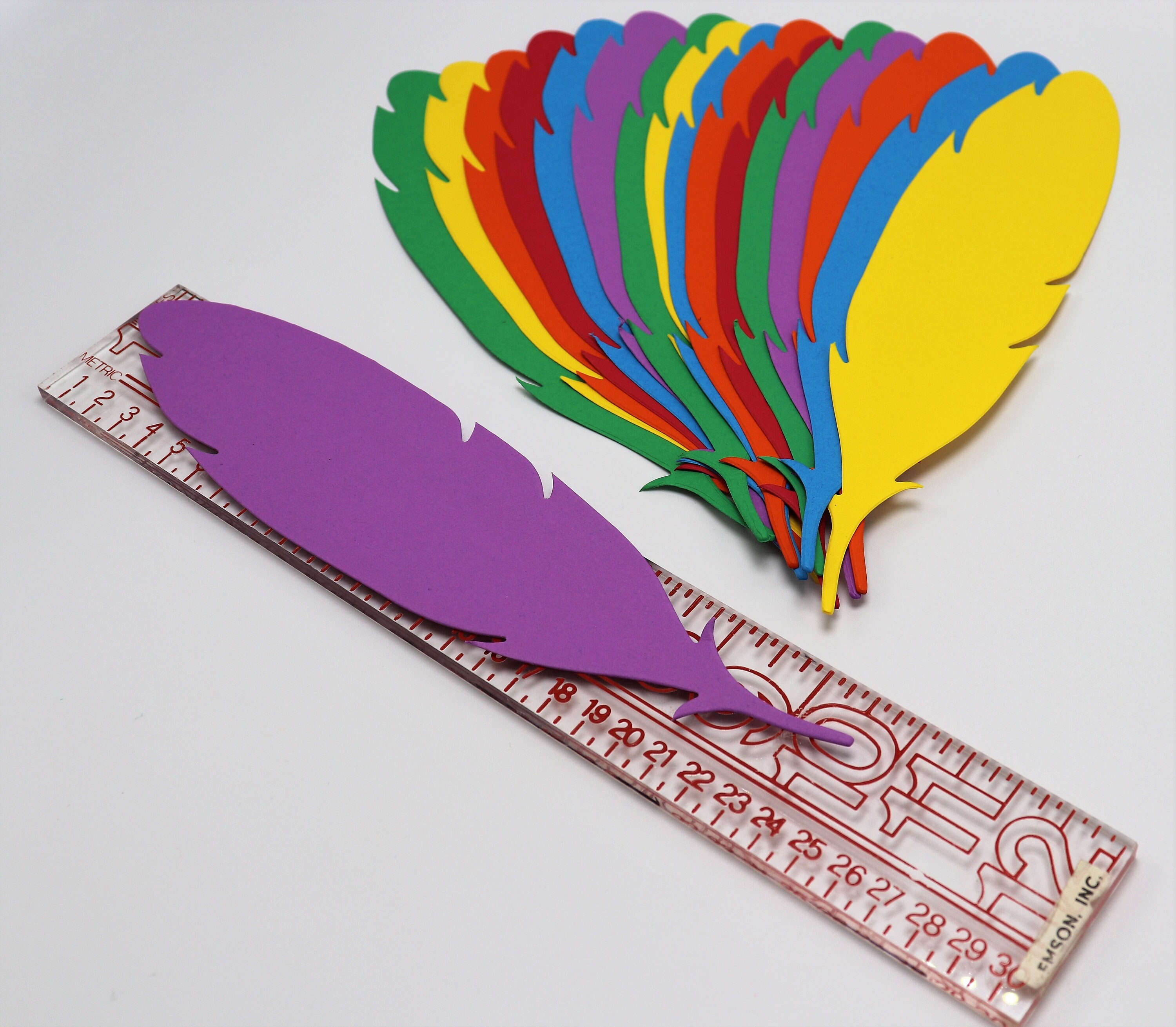 Artificial Feathers, L: 15 cm, W: 8 cm, Purple, 10 pc, 1 Pack