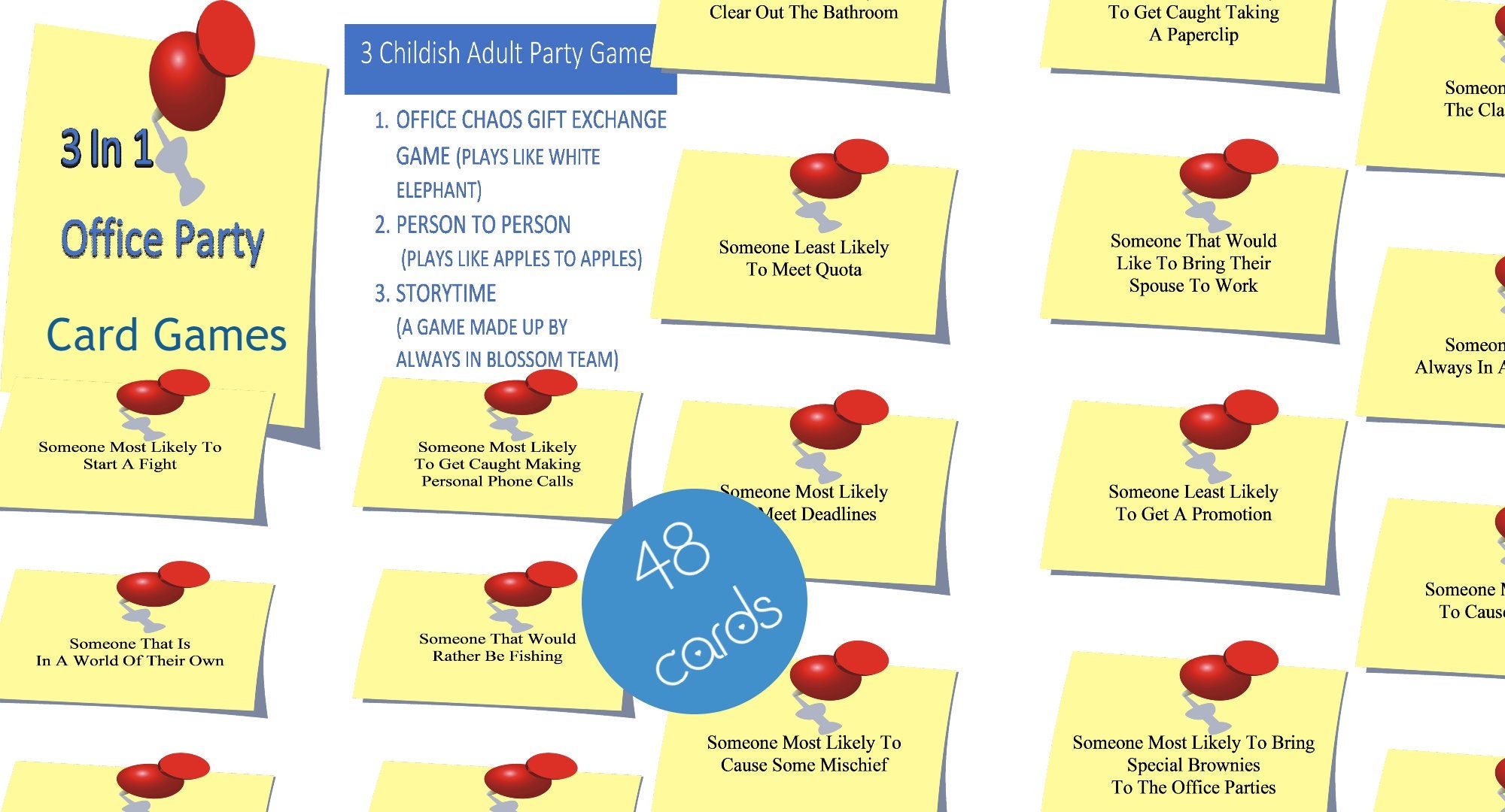 Hilarious Office Party Card Games Absurd Childish Adult - Etsy