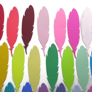 Formas troqueladas de plumas de 5 pulgadas para planificación de eventos, adornos de álbumes de recortes, etiquetas de planificadores o diarios