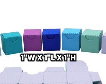 Any Color Mini Gift Boxes, 1x1  Inch Gift Wrapping Finger Boxes, Cardstock Paper Box Tiny Treat Boxes, Tooth Fairy Elf Gift