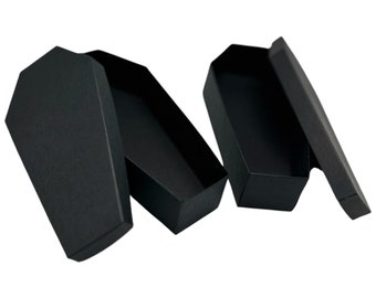 Set of 12 Coffin Treat Boxes: Halloween Party Favors, Cake Table Decor