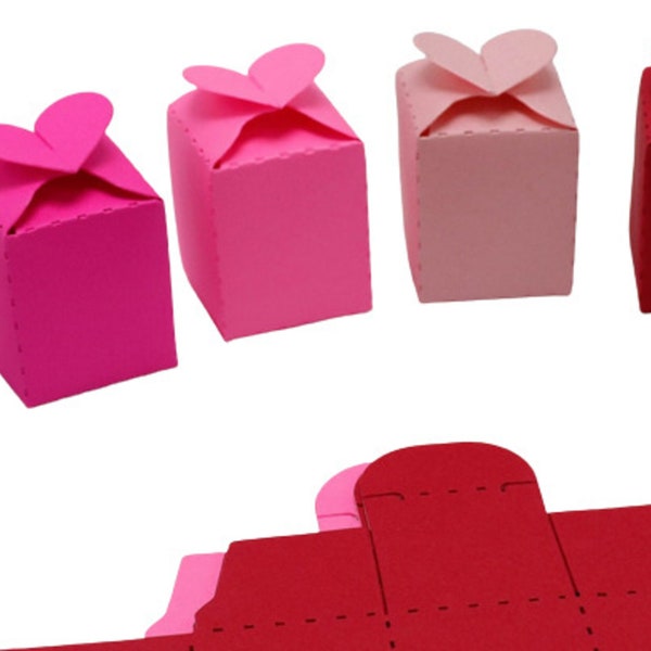 Any Color Mini Heart Gift Boxes, 1.25x1.5  Inch Gift Wrapping Finger Boxes, Cardstock Paper Box Tiny Treat Boxes, Tooth Fairy Elf Gift