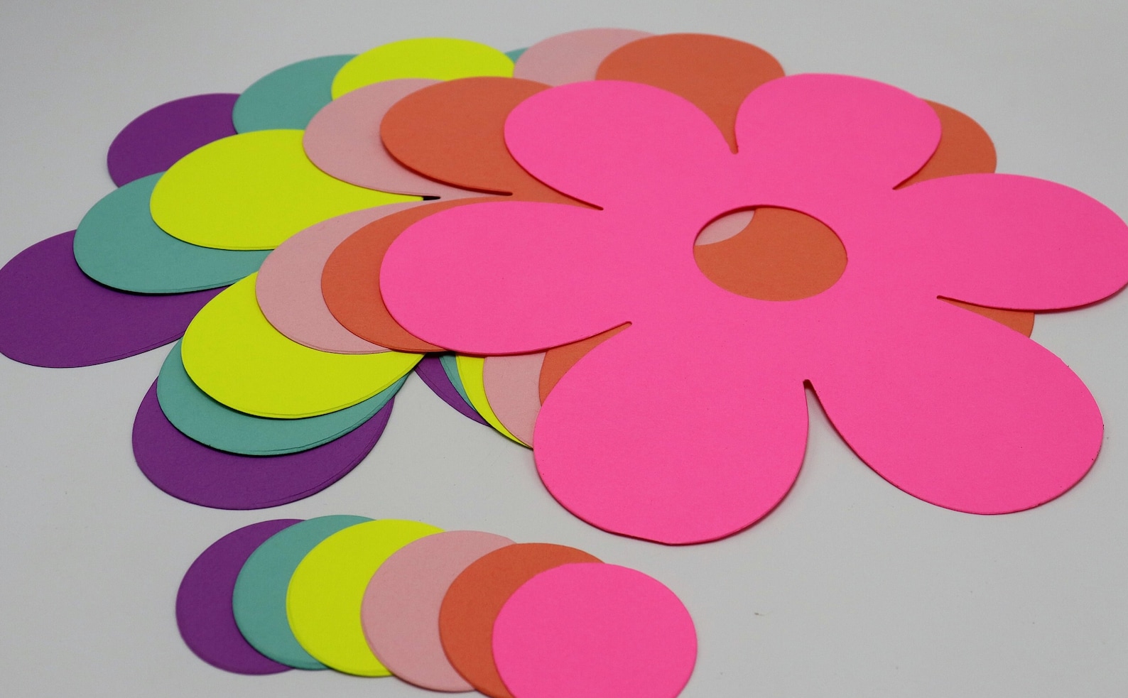 Giant Paper Flower Die Cut Outs Do It Yourself Big Cardstock Etsy