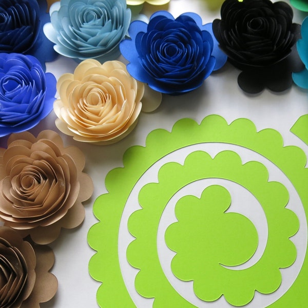 DIY Any Color Precut Unrolled Paper Flower Craft Kit, Learn To Make 3 Inch Cardstock Roses Craft Kit Lost Art of Paper Quilling